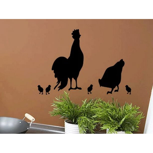 Just Cluckin/' Around Chicken Decor Vinyl Decal Wall Sticker Lettering Words